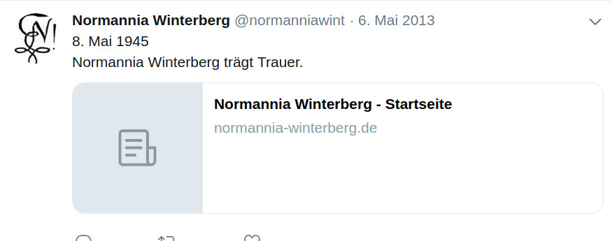 8. Mai - Normannia trägt Trauer [Tweet]